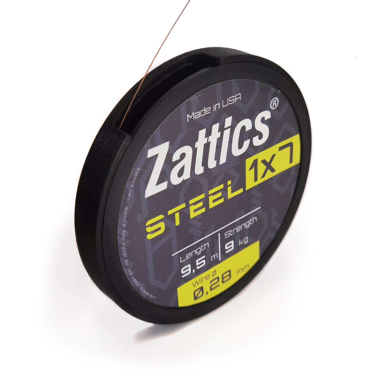 Zattics Raubfisch Stahlvorfach in 1x7 in 9kg für das Zanderangeln auf einer Spule